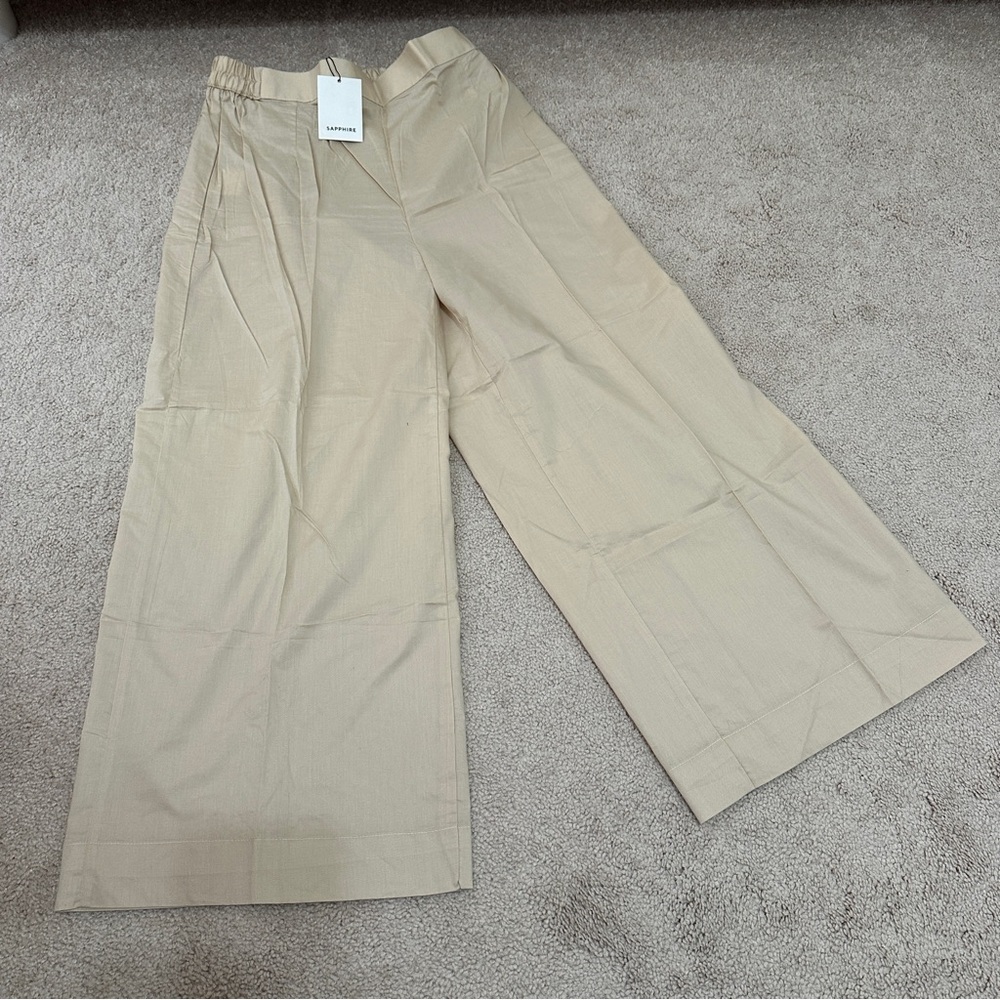Sapphire plain cotton culottes